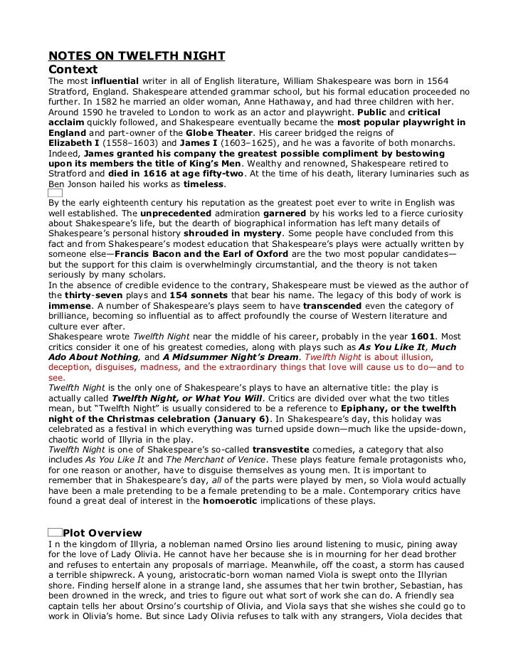 twelfth night sparknotes twelfth night quotes